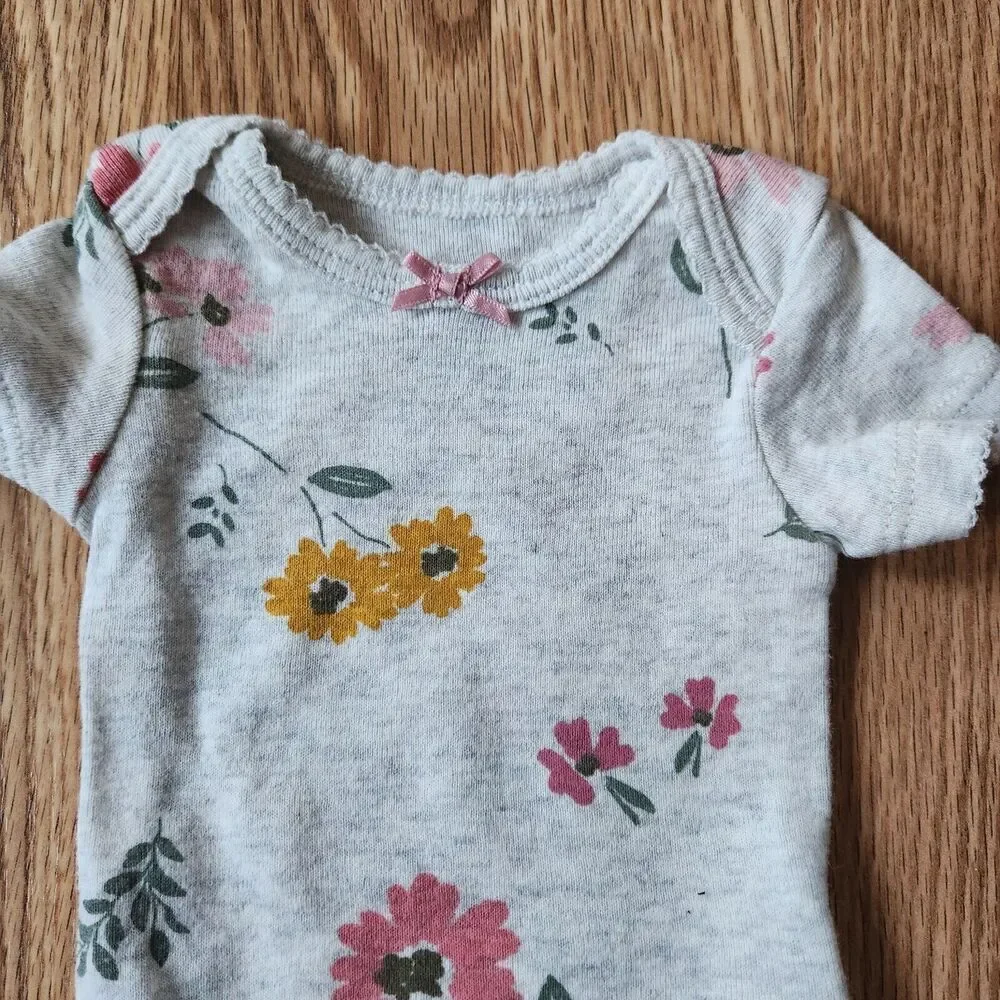 2 Carter's Child Of Mine Girls/Boys Short Sleeve One Piece Size Preemie